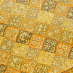 【超高精細・一点もの】カシミールのペーパーマッシュ 格子花柄 ジュエルボックス 約30cm x 約23cm - サブ4