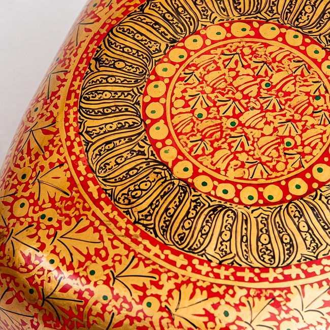 【超高精細・一点もの】カシミールのペーパーマッシュ 長方形小物入れ 約9cm x 約7cm 5 - 別の角度から見てみました。