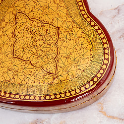 【超高精細・一点もの】カシミールのペーパーマッシュ ハート型小物入れ 約11cm x 約10.5cm - サブ3