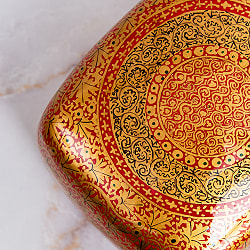 【超高精細・一点もの】カシミールのペーパーマッシュ 長方形小物入れ 約8.5cm x 約7.3cm - サブ4