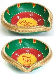 カラフル素焼き皿[11cm]の商品写真