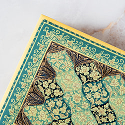 【超高精細・一点もの】カシミールのペーパーマッシュ 格子花柄 長方形小物入れ 約11.5cm x 約9cm - サブ3