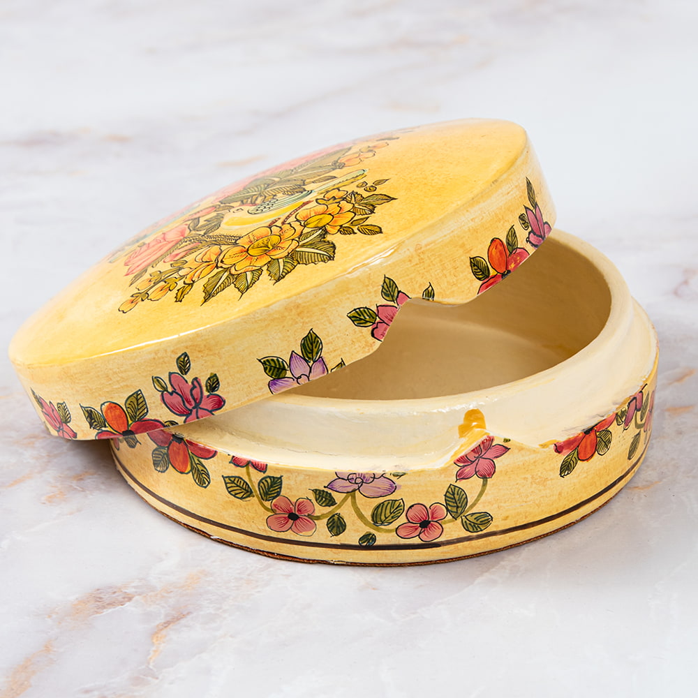 超高精細・一点もの】カシミールのペーパーマッシュ 鳥たちのさえずり