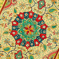 【超高精細・一点もの】カシミールのペーパーマッシュ 永久の園 長方形小物入れ 約22.5cm x 約15cm - サブ3