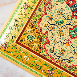 【超高精細・一点もの】カシミールのペーパーマッシュ 永久の園 長方形小物入れ 約22.5cm x 約15cm - サブ4