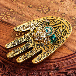 メヘンディハンドの小物プレート ホワイトメタル製 - サブ2