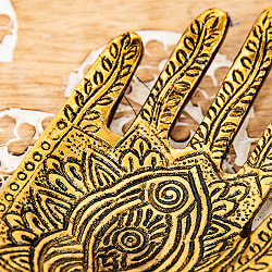 メヘンディハンドの小物プレート ホワイトメタル製 - サブ5