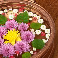 ネパールの銅の水盆 カッパー  フットバス 直径30cm程度 - サブ3