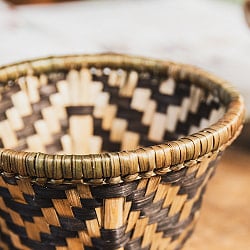 バンブーダロ（dalo） ネパール伝統の手編み竹かご 高さ10cm程度 - サブ4