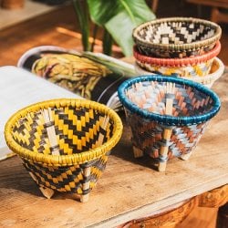 バンブーダロ（dalo） ネパール伝統の手編み竹かご 高さ10cm程度