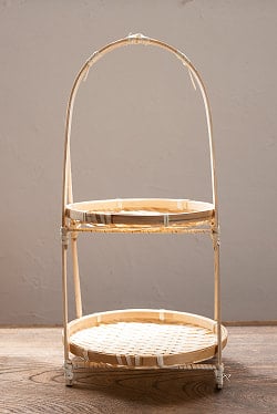 天然素材が優しい　バンブープレートスタンド 【2段】 - サブ4