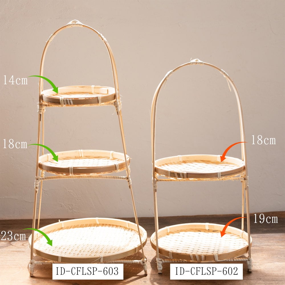 天然素材が優しい　バンブープレートスタンド 【2段】3枚目の説明写真です