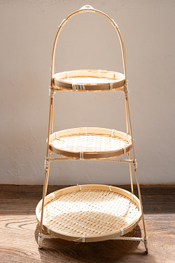 天然素材が優しい　バンブープレートスタンド 【3段】 - サブ4