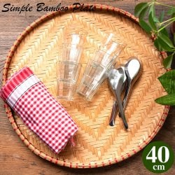 天然素材が嬉しい　バンブープレート【40cm】　