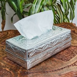 バリのアルミ細工 ティッシュ ボックス カバー(ID-CFLSP-611)