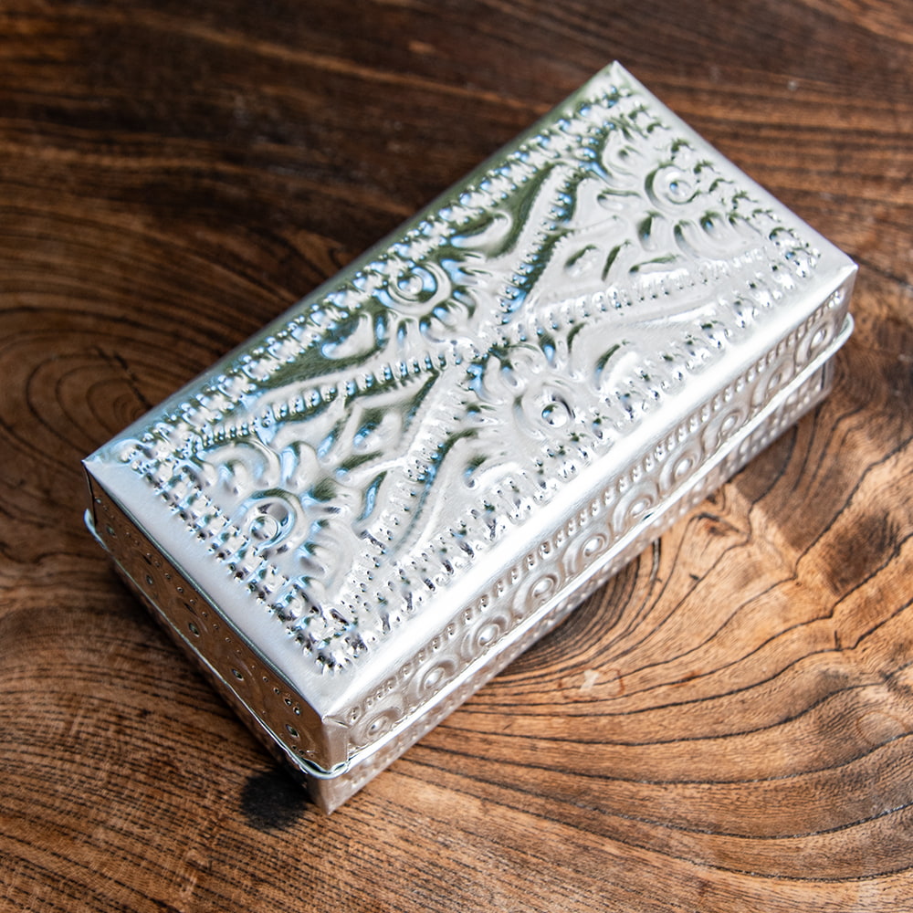 バリの飾りつき デコレーションボックス 小物入れ 14cm x 5cm の