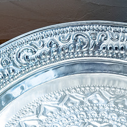 バリのアルミ細工 ラウンドトレイ お盆 40.5cm - サブ3