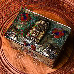 【高精細】無限唐草 チベタン ジュエル ボックス ヴィシュヌ 15.5 x 10.5cm - サブ2