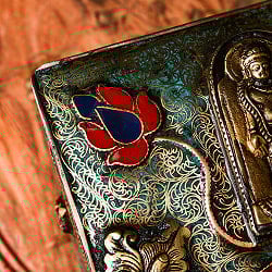 【高精細】無限唐草 チベタン ジュエル ボックス ヴィシュヌ 15.5 x 10.5cm - サブ4