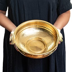 ウルリ（urli／uruli） 南インド伝統のアーユルヴェーダ調合器具 水盆 直径：26cm - サブ3