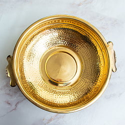 ウルリ（urli／uruli） 南インド伝統のアーユルヴェーダ調合器具 水盆 直径：31.5cm - サブ5