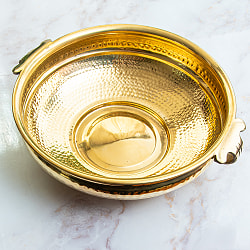 ウルリ（urli／uruli） 南インド伝統のアーユルヴェーダ調合器具 水盆 直径：36cm - サブ5