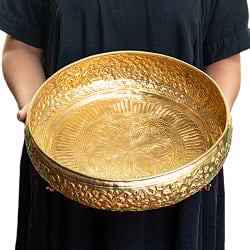 ウルリ（urli／uruli） 南インド伝統のアーユルヴェーダ調合器具 水盆 直径：35.5cm - サブ3