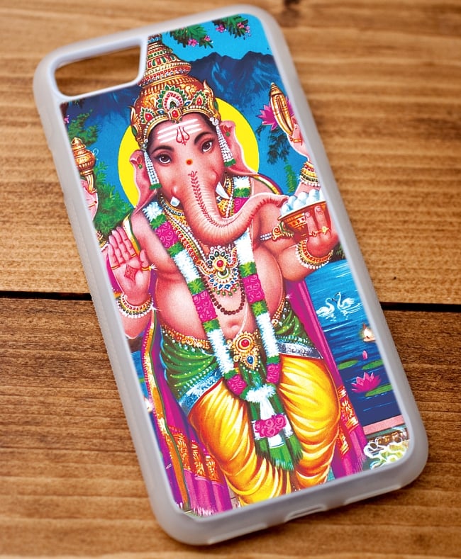 ガネーシャ【ティラキタオリジナルiPhone7/7s/8ケース】 4 - 半透明のTPUケースではこのような感じになります。