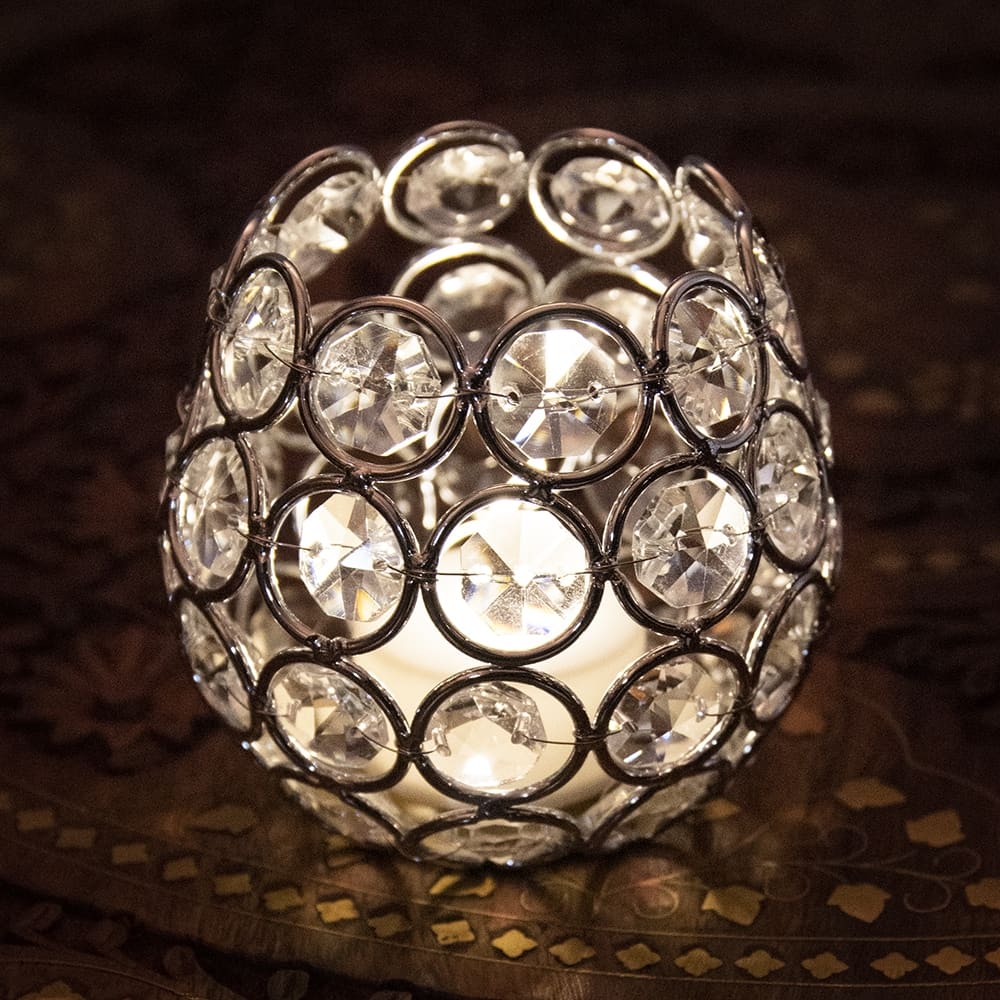 3個セット】クリスタルガラスのアラビアンキャンドルホルダー