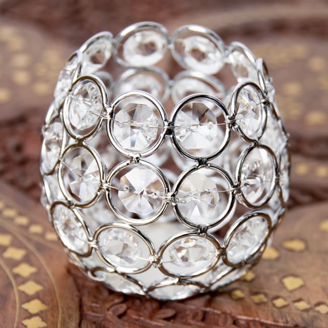 3個セット】クリスタルガラスのアラビアンキャンドルホルダー