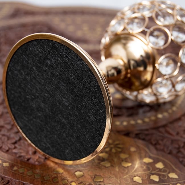 【3個セット】クリスタルガラスのアラビアンキャンドルホルダー - ゴールド【20cm×11cm】 8 - 底面の様子です。