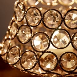 【3個セット】クリスタルガラスのアラビアンキャンドルホルダー - ゴールド【20.5cm×14cm】 - サブ3