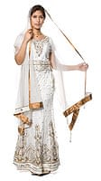 【1点物】インドのウェディングドレス-白の商品写真