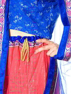 【1点物】インドのレヘンガ　【サーモン×青】 - サブ5