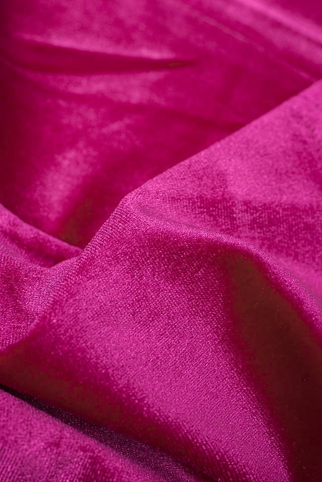 ベルベットのストレッチチョリ - ピンク 4 - ベルベット素材なので、光のあたり方によって光沢の変化があり美しいです。