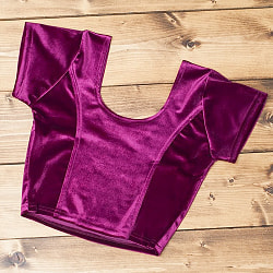 ベルベットのストレッチチョリ - 赤紫の個別写真
