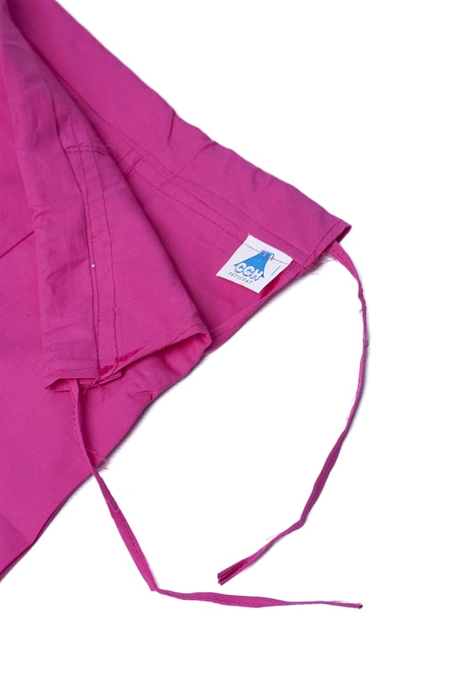 サリーの下に着るペチコート - ピンク 4 - ウエストは紐で絞るタイプになります。
