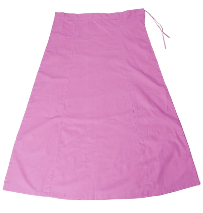 サリーの下に着るペチコー - ライトピンクの写真1枚目です。シンプルなデザインで持ってると便利なペチコートです。ペチコート,サリー,インナー,下着,コットン