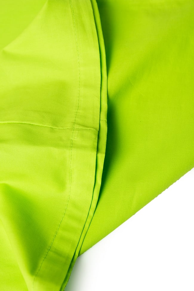 サリーの下に着るペチコート - 黄緑 2 - 裾はこんな感じです