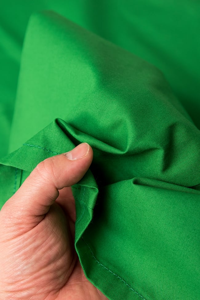 サリーの下に着るペチコート - グリーン 3 - 透け感のない生地なので安心ですね。
