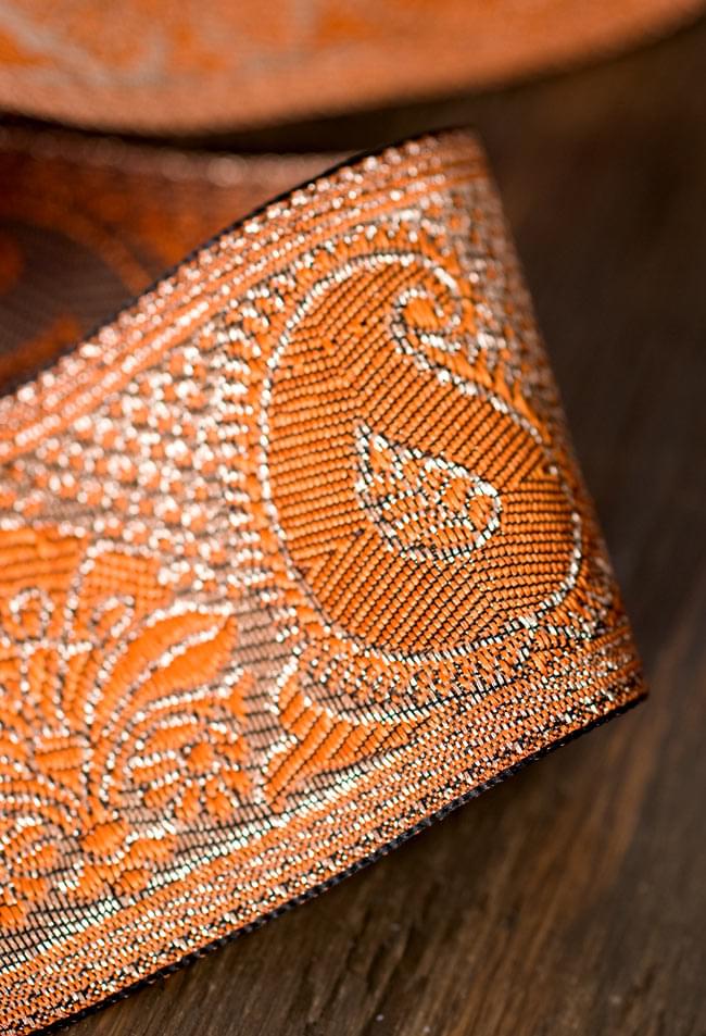 ペイズリー柄のチロリアンテープ (メーター売り・太幅 約5cm) 2 - ペイズリーの模様をあしらった美しいチロリアンテープです。