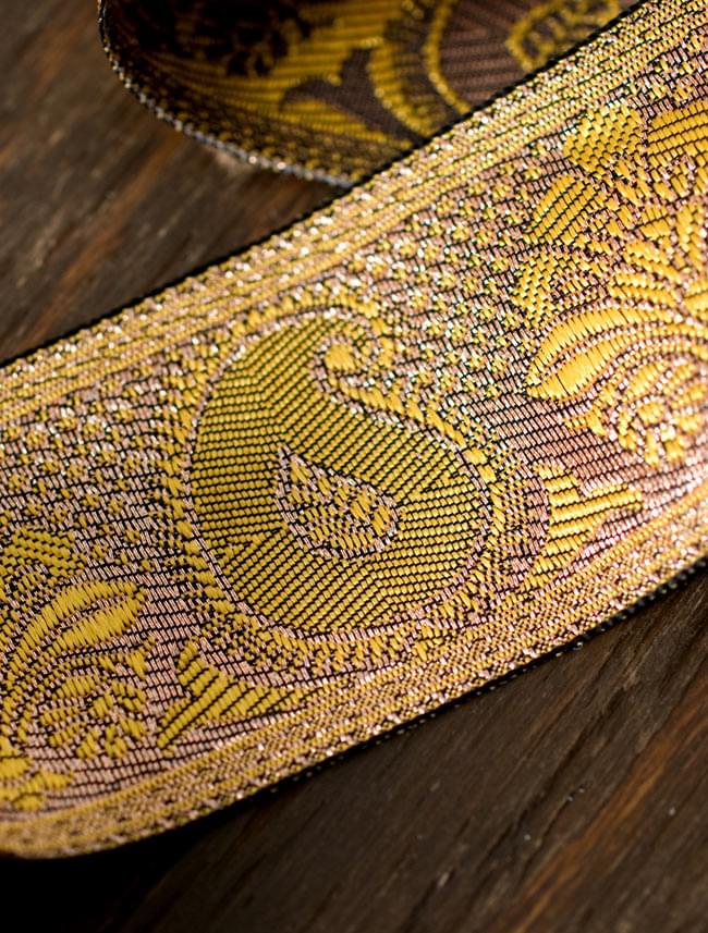 ペイズリー柄のチロリアンテープ(メーター売り・太幅 約5cm) 2 - ペイズリーの模様をあしらった美しいチロリアンテープです。