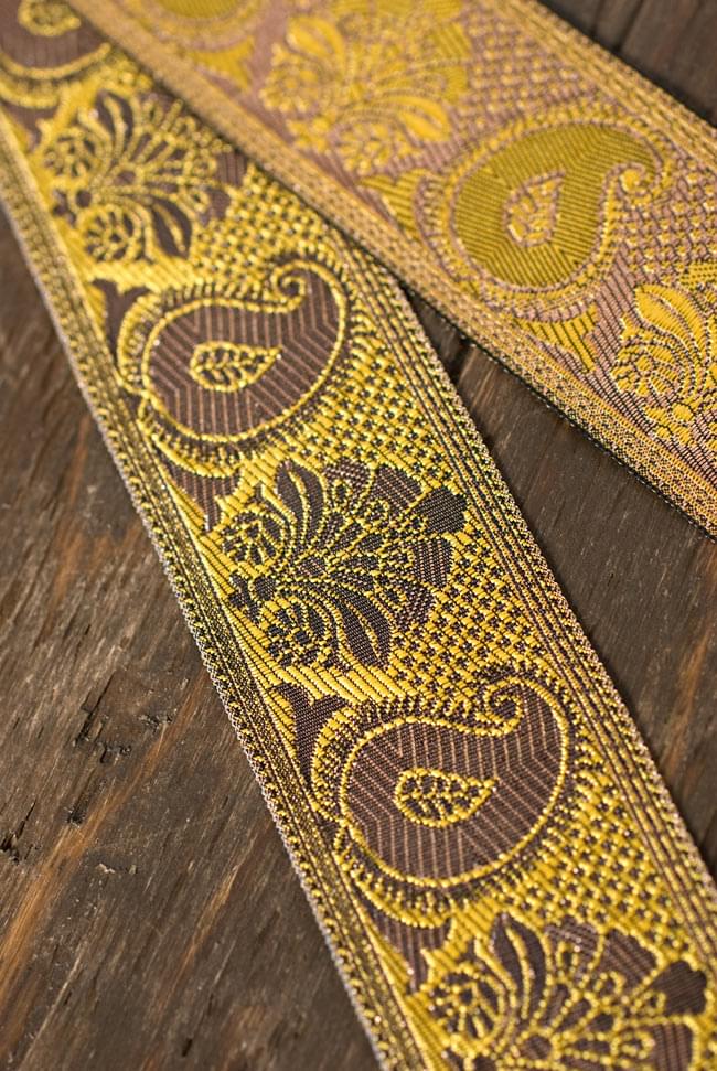 ペイズリー柄のチロリアンテープ(メーター売り・太幅 約5cm) 4 - 裏面もなかなか素敵です。