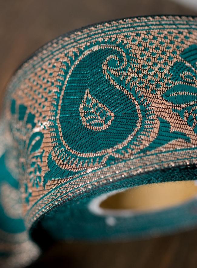 ペイズリー柄のチロリアンテープ - 9mロール売り(太幅 約5cm) 2 - ペイズリーの模様をあしらった美しいチロリアンテープです。