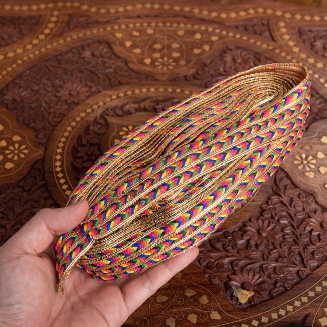 約9m ロール売り チロリアンテープ - カラフル刺繍〔幅:約3cm〕 7 - こちらの1ロールまるごとの販売となり、お得なプライスになっております。