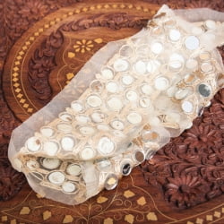 チロリアンテープ　メーター売 - ミラーワークと金糸が美しい〔幅:約8cm〕 - サブ5