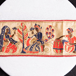 チロリアンテープ - メーター売 【極太幅9.8cm】 - 宴の時 ゴータ刺繍 - サブ2