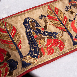 チロリアンテープ - メーター売 【極太幅9.8cm】 - 宴の時 ゴータ刺繍 - サブ4