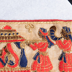 チロリアンテープ - メーター売 【極太幅9.8cm】 - シルクロード ゴータ刺繍 - サブ2