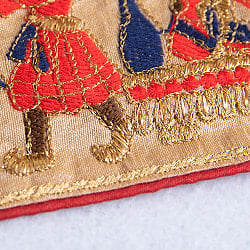 チロリアンテープ - メーター売 【極太幅9.8cm】 - シルクロード ゴータ刺繍 - サブ3